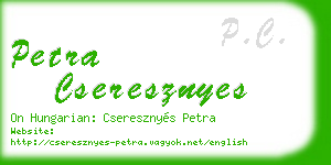 petra cseresznyes business card